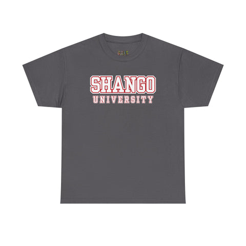 Shango University Unisex Heavy Cotton Tee - Vintage College Style T-Shirt