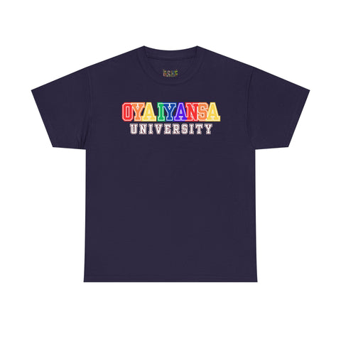 Oya Iyansa University Unisex Heavy Cotton Tee - Vibrant Campus Style Shirt